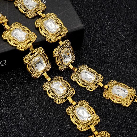 1384 Western Belt For Women Metal Concho Chain Belts Cowgirl Belt Country - Picture 4 of 7